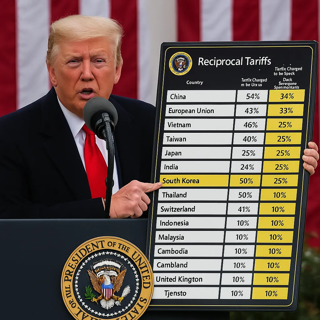 美, 관세 73%까지 올린다…트럼프 ‘상호주의 무역’ 전면전